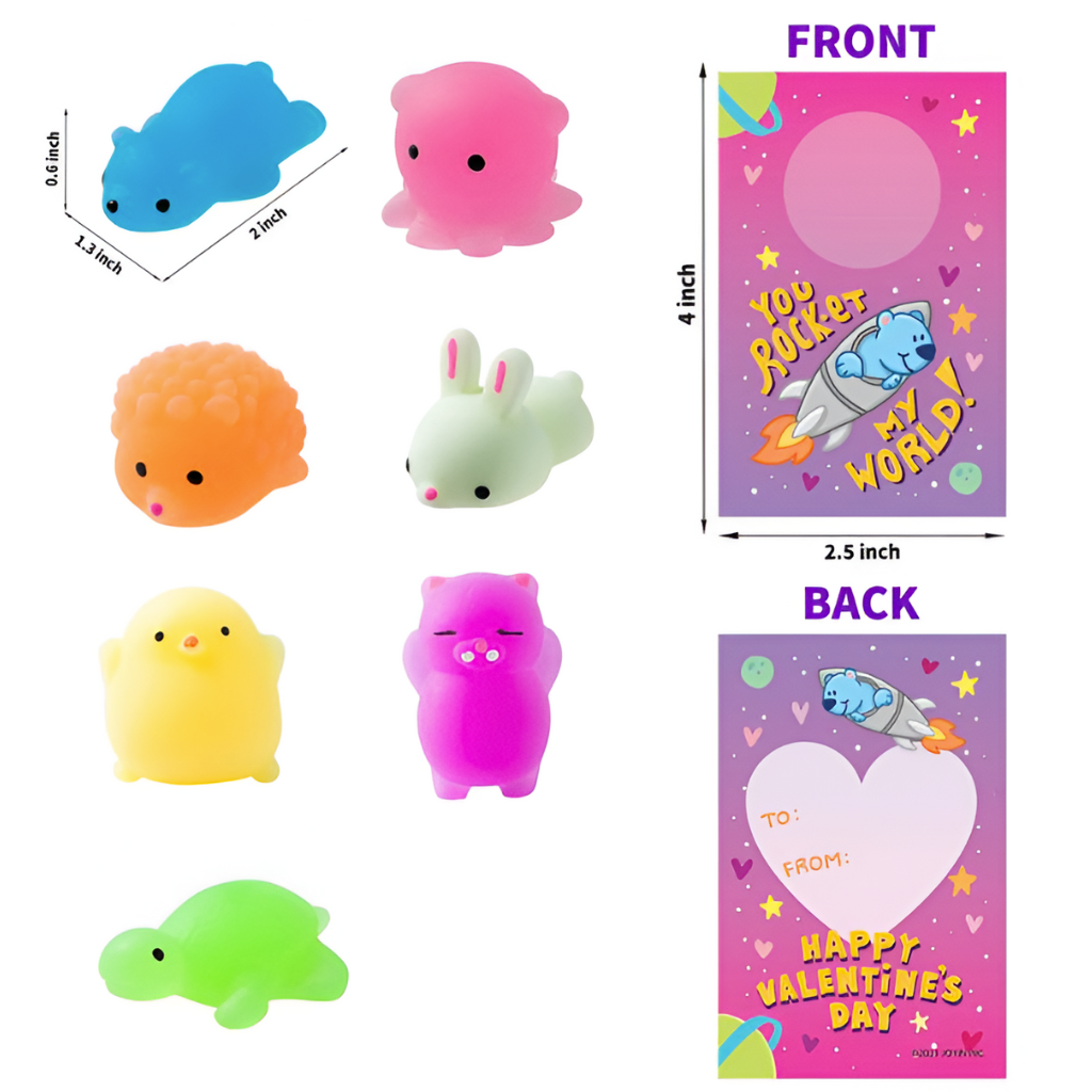 Cosmi™ Glowing Squishies Valentines Set