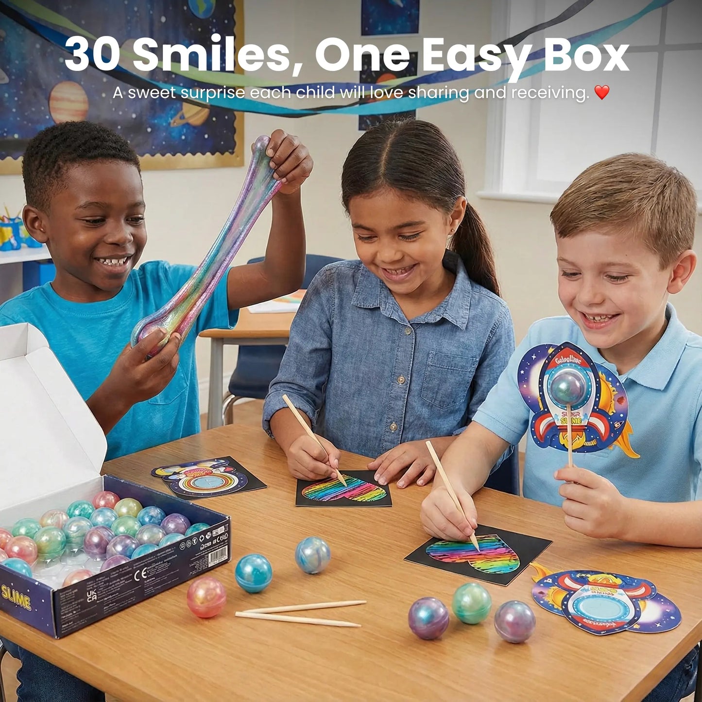 Cosmi™ Galaxy Slime Valentines Pack